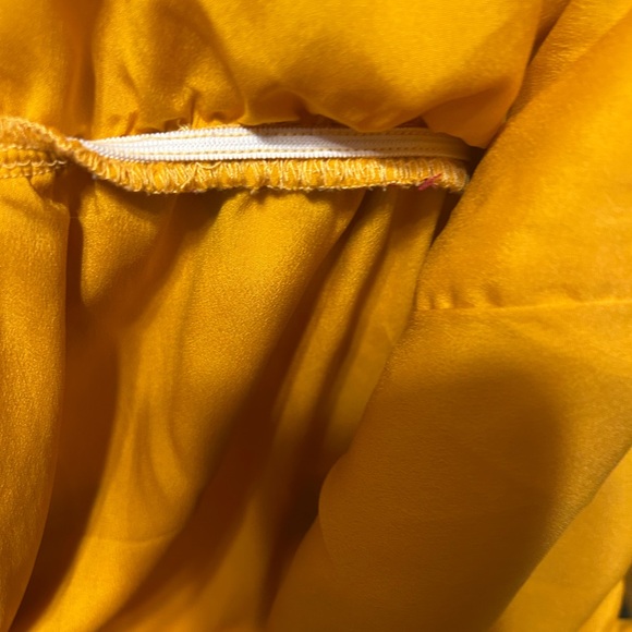 🎮Old Navy ruffle scoop neck Hawaiian Yellow Floral Dress size XL GUC - Picture 11 of 14